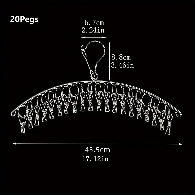 Stainless Steel Clothes Drying Hanger 20 Pecs