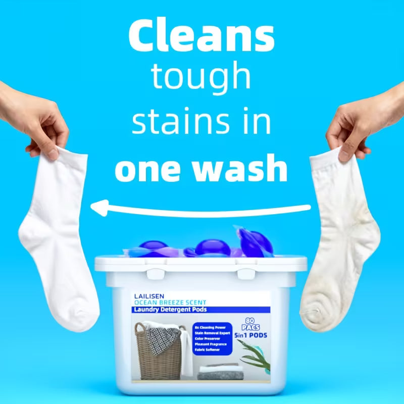 20/50/80 Laundry Detergent Capsules Fragrance Beads