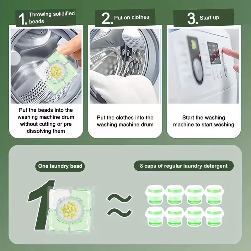 30/40/50 Laundry Detergent Pods Multi-Purpose Cleaner Fresh Natural Scent