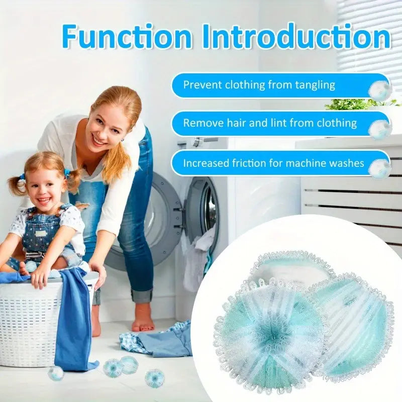Reusable laundry hair remover balls for washing machines 6 Pcs