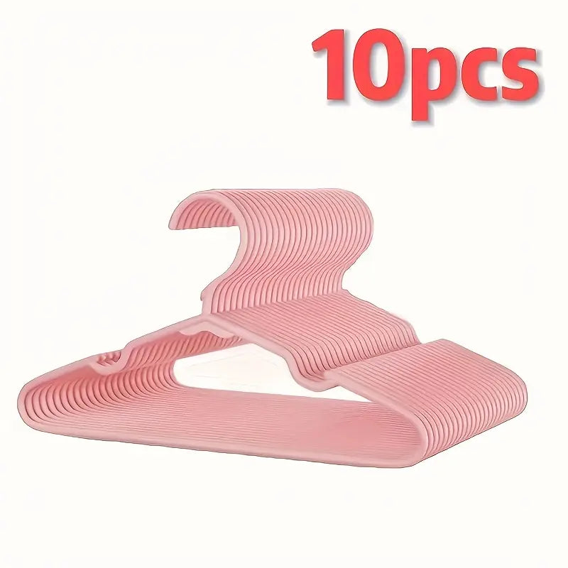 10 pcs Large Capacity Hard Plastic Hangers