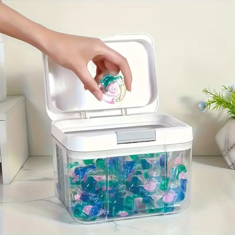 Laundry Detergent Pod Storage Container 1pc box/1pc measuring cup