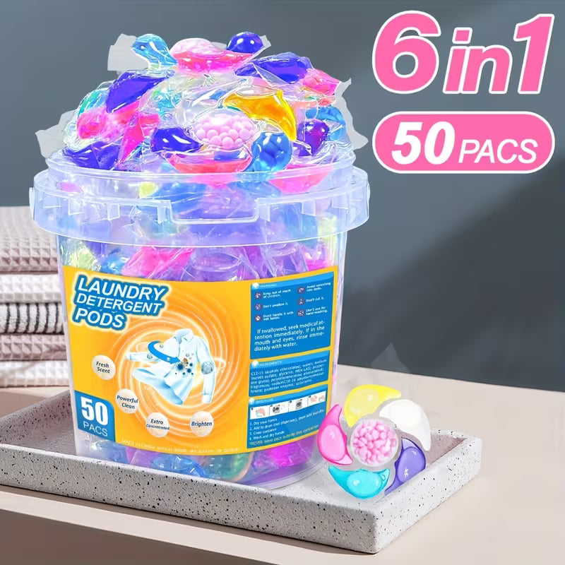 30/40/50 Laundry Detergent Pods Multi-Purpose Cleaner Fresh Natural Scent