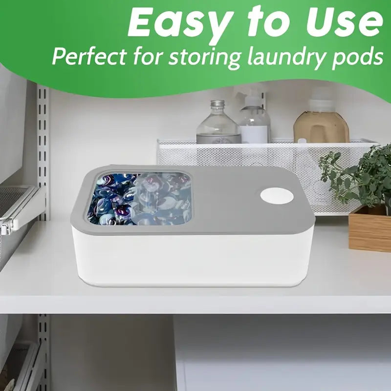 Laundry Pod Container with Slide Lid