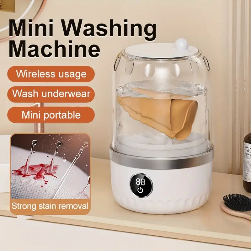 Portable Wireless Mini Washing Machine for Underwear & Socks