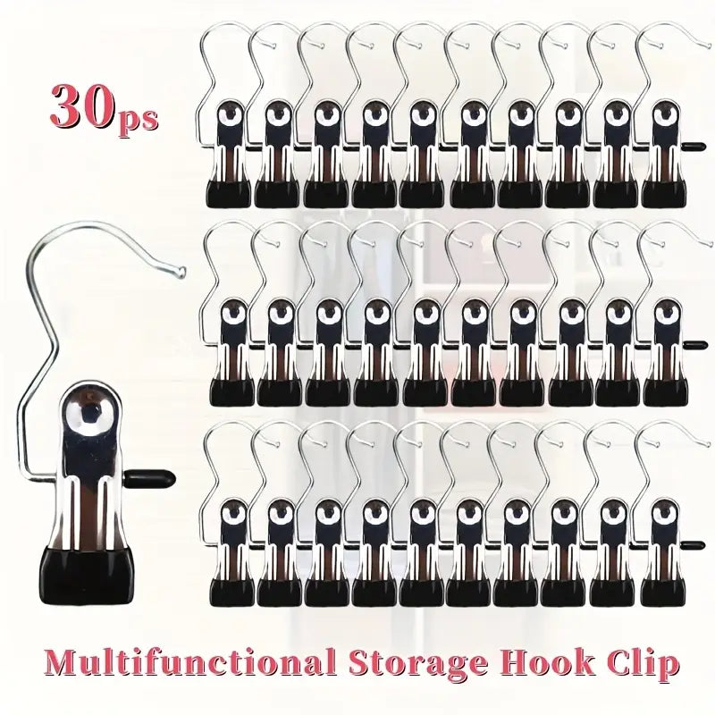 30 pcs Stainless Steel Clothes Pins Set
