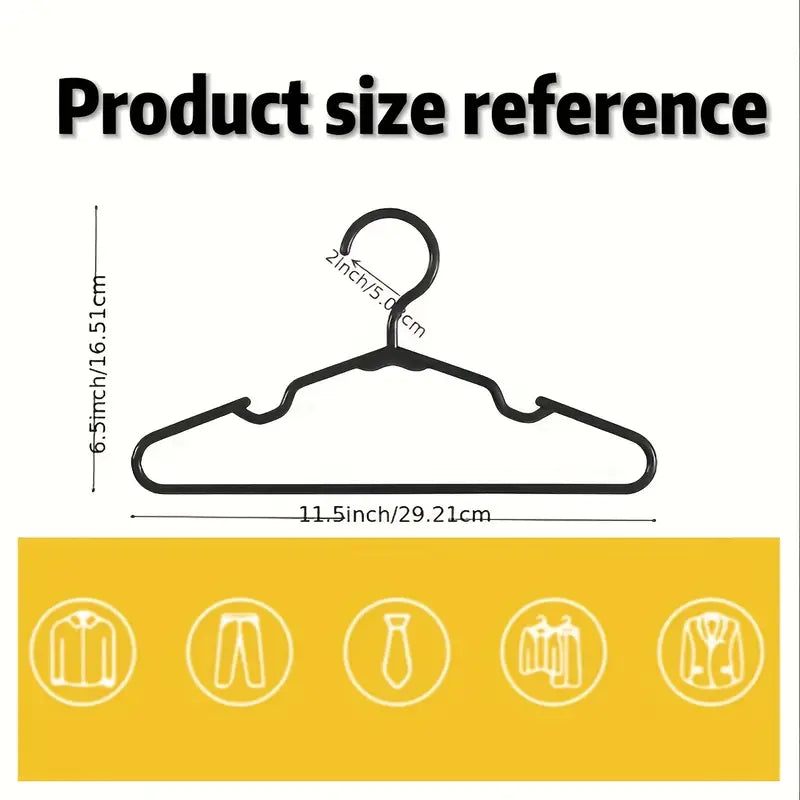 10 pcs Large Capacity Hard Plastic Hangers