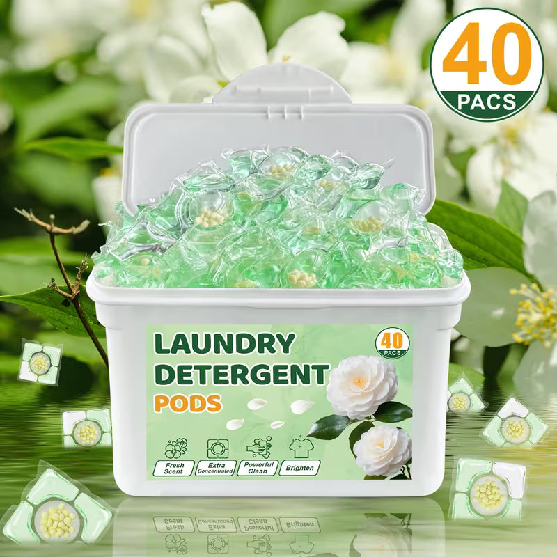 30/40/50 Laundry Detergent Pods Multi-Purpose Cleaner Fresh Natural Scent