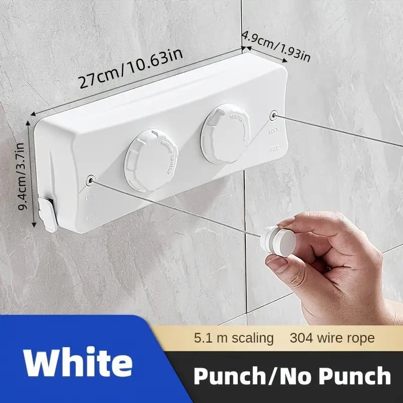 Retractable Double-Line Clothes Drying Rack 5.1 meter