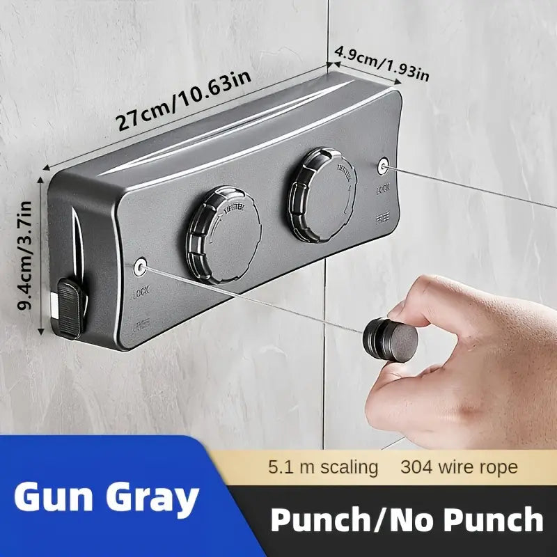 Retractable Double-Line Clothes Drying Rack 5.1 meter