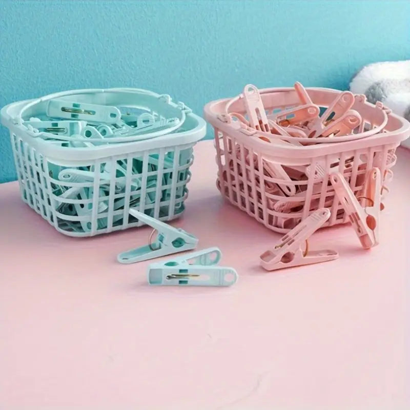 2pcs Set of 60 Durable Plastic Clothespins
