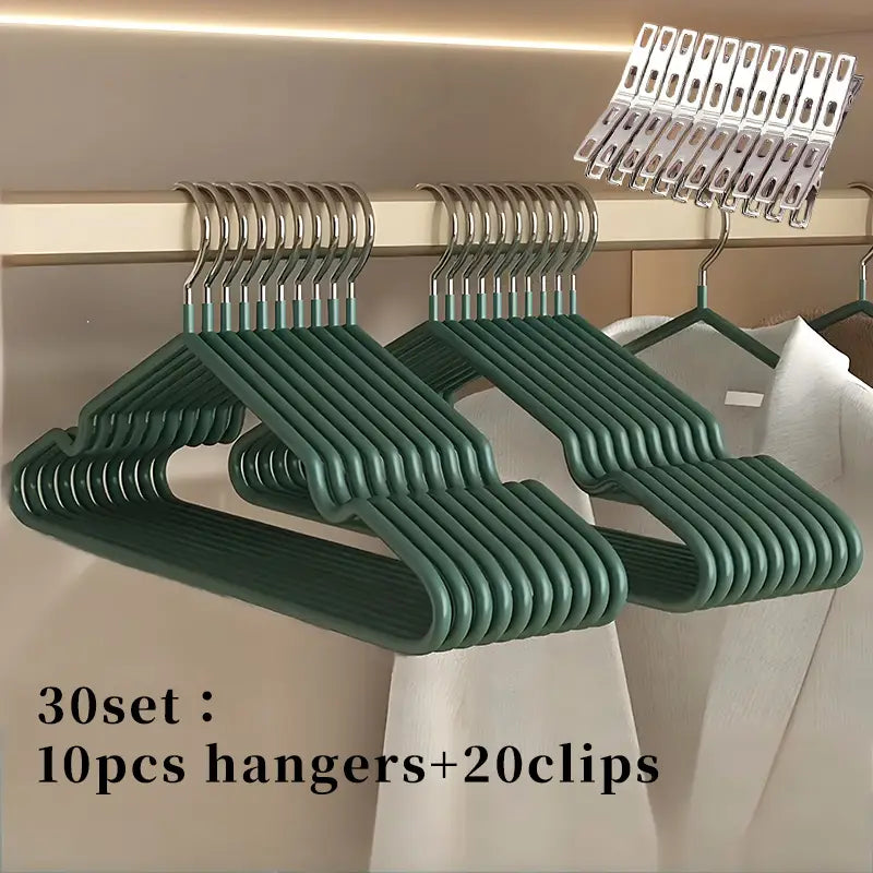 20 Stainless steel clips and 10 nano anti slip metal hangers