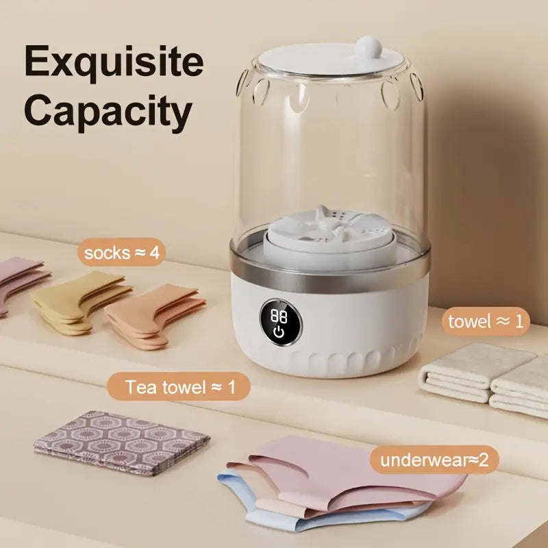 Portable Wireless Mini Washing Machine for Underwear & Socks
