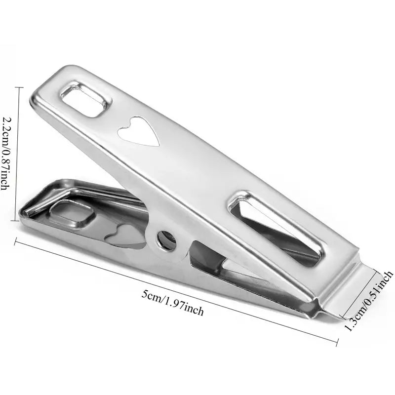 60 pcs Heavy-Duty Stainless Steel Clothes Pegs