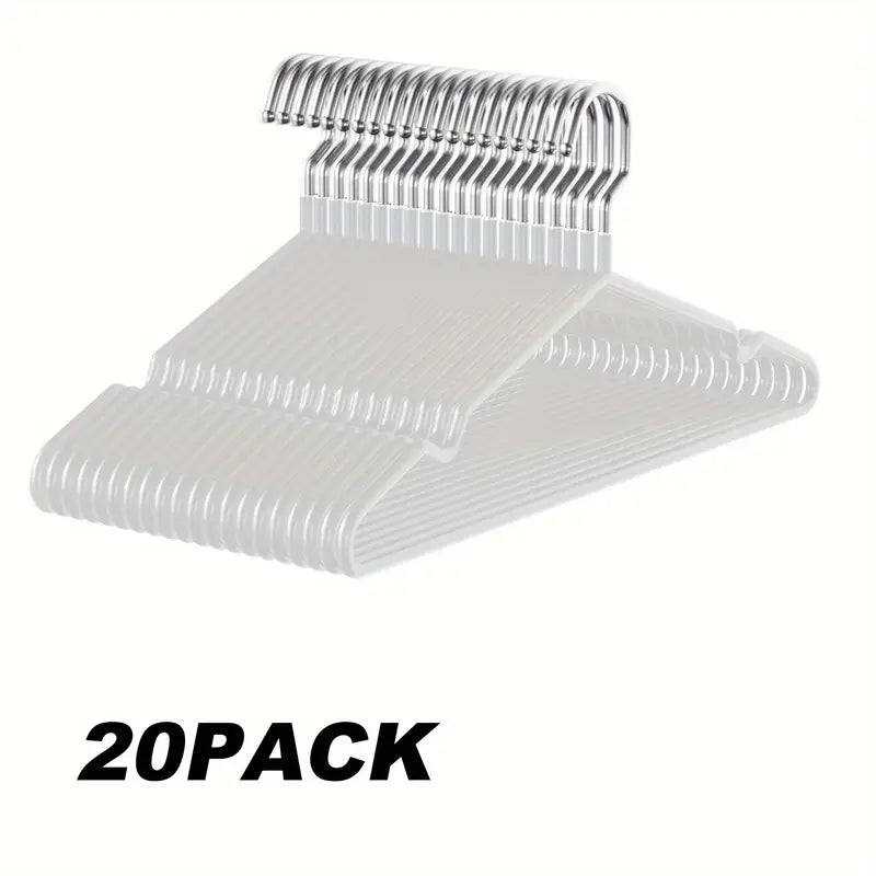 20 Pack Metal Hangers Elegant Lacquered Finish