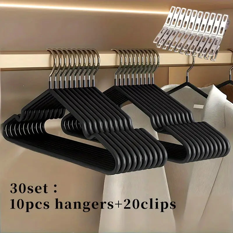 20 Stainless steel clips and 10 nano anti slip metal hangers