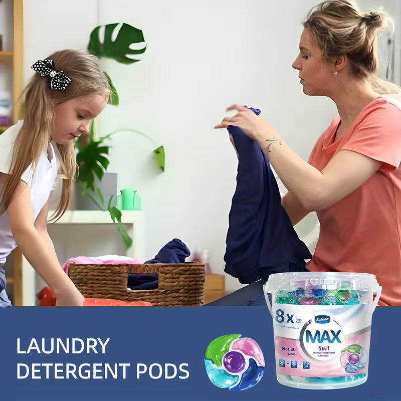 R375.00! 30 5 in 1 Laundry Detergent Pads, MAX Edition