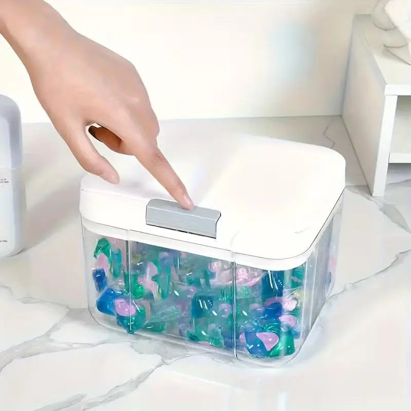 Laundry Detergent Pod Storage Container 1pc box/1pc measuring cup