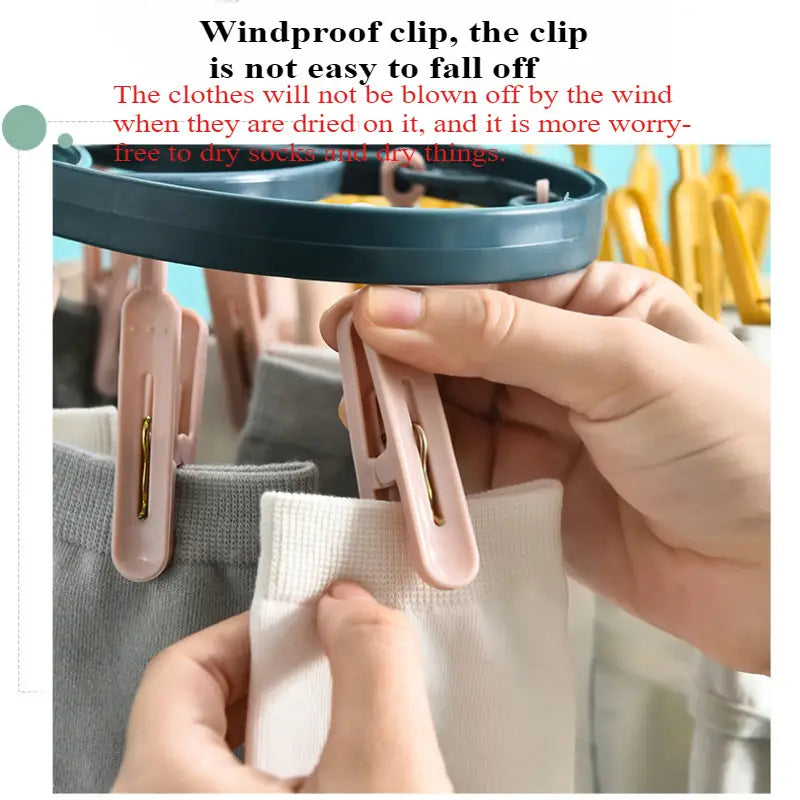 Plastic Clothes Drying Rack 12 Clip