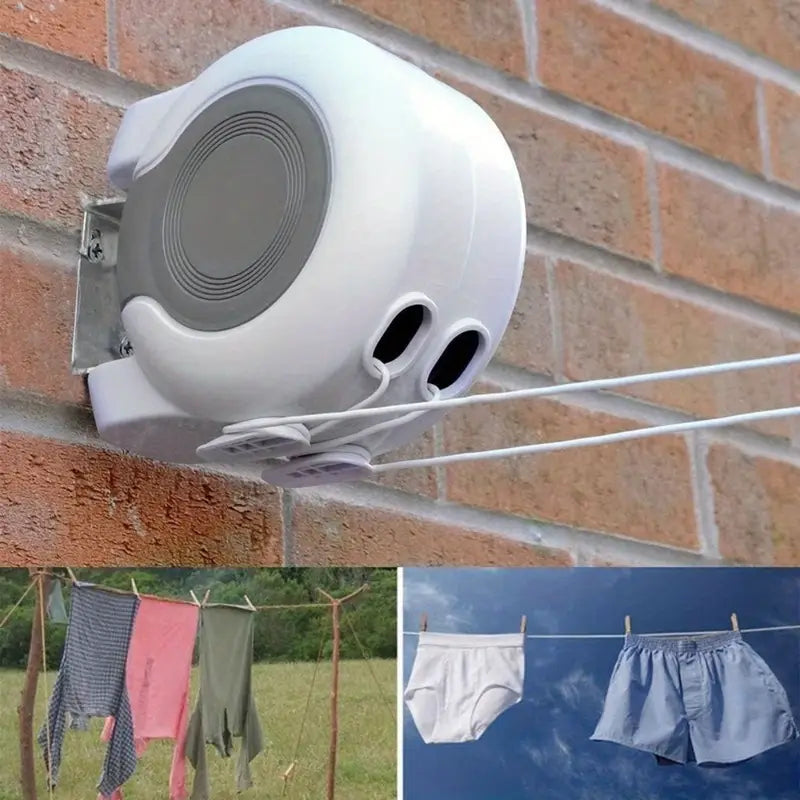 Long Heavy-Duty Clothes Drying Rack with Retractable Design