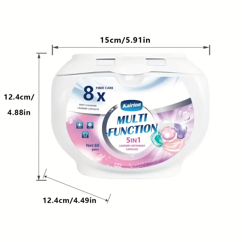 60 Pieces Laundry Multi-Function 5-in-1 Detergent