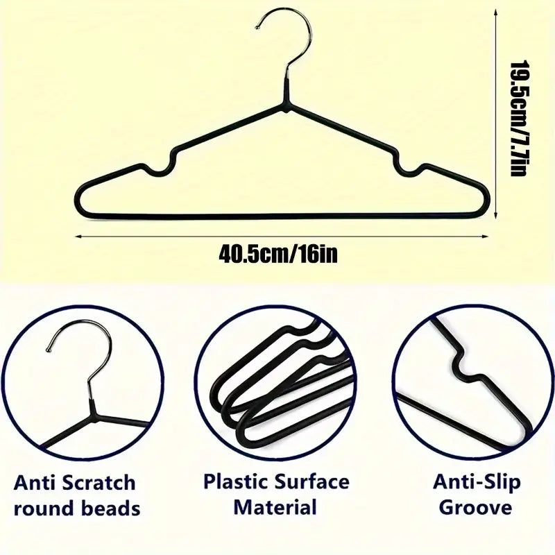 20 Stainless steel clips and 10 nano anti slip metal hangers