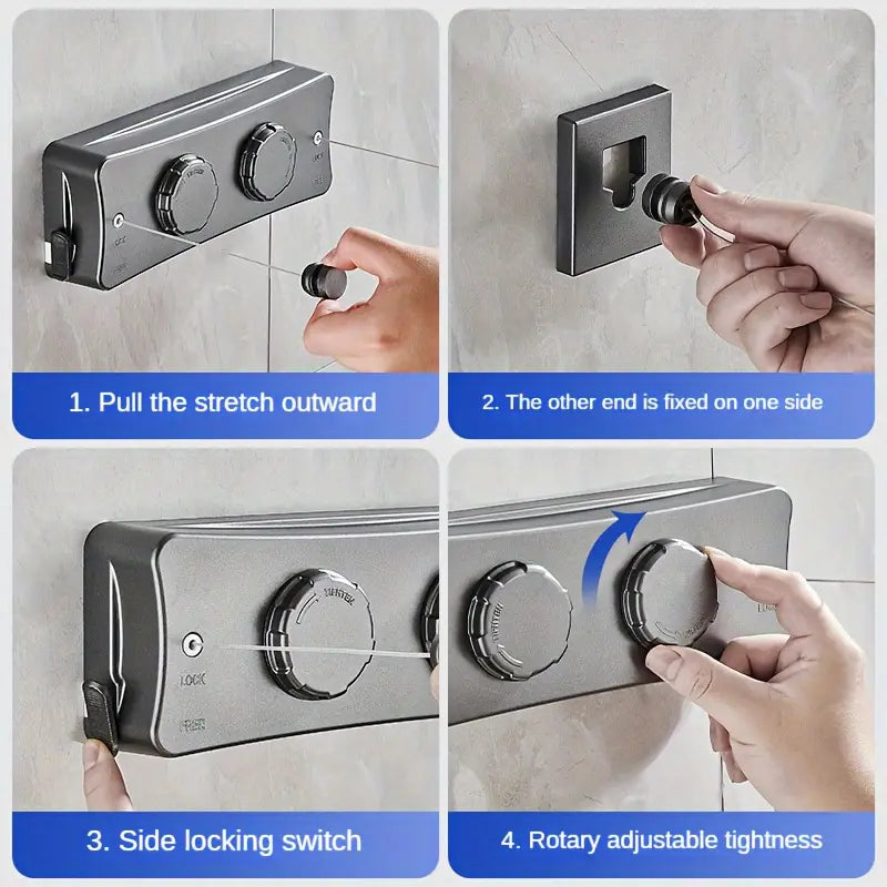 Retractable Double-Line Clothes Drying Rack 5.1 meter