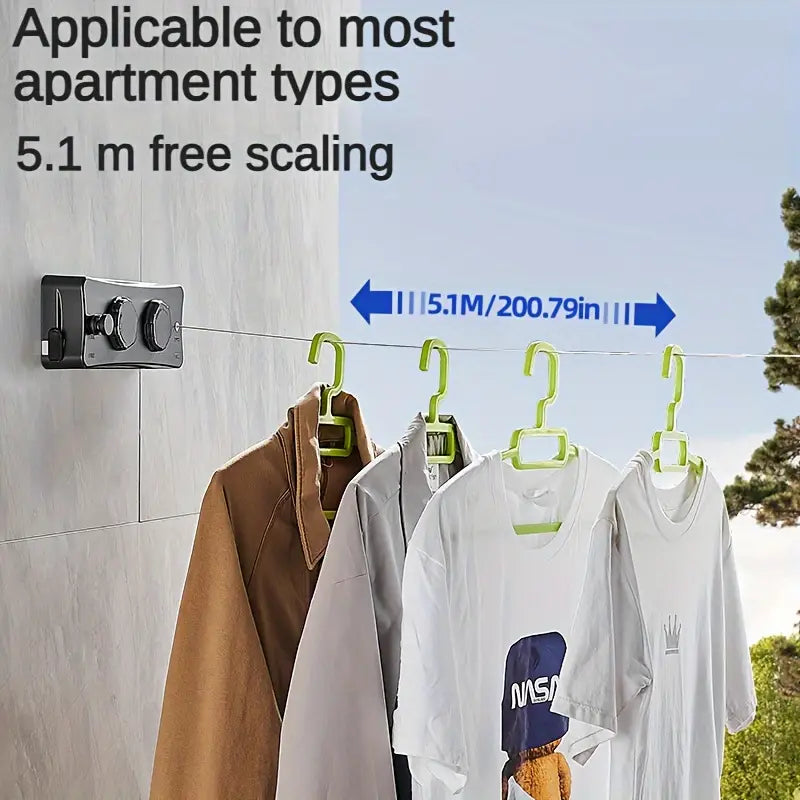 Retractable Double-Line Clothes Drying Rack 5.1 meter