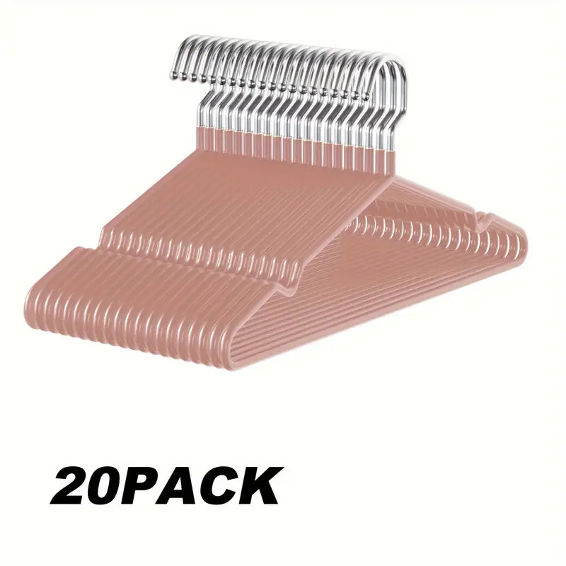 20 Pack Metal Hangers Elegant Lacquered Finish