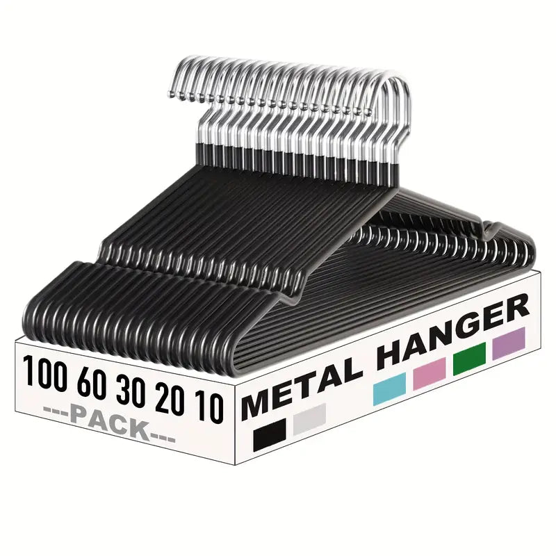 20 Pack Metal Hangers Elegant Lacquered Finish