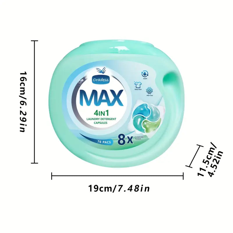 76 Pieces Laundry Detergent Capsules MAX