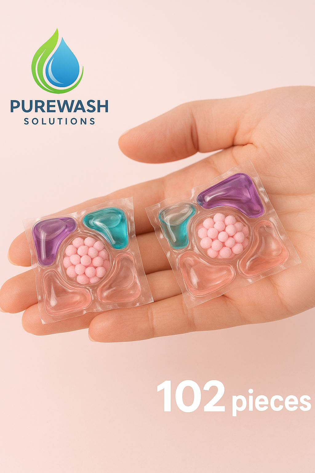 102 Pieces Laundry Detergent Pods 5 in 1 Multi-Purpose