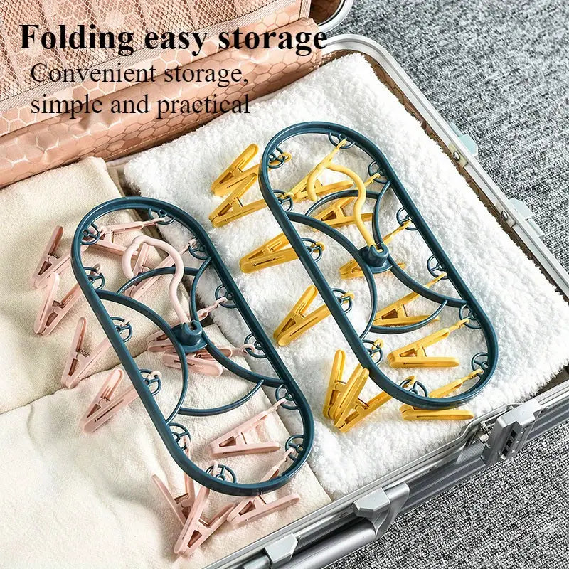 Plastic Clothes Drying Rack 12 Clip