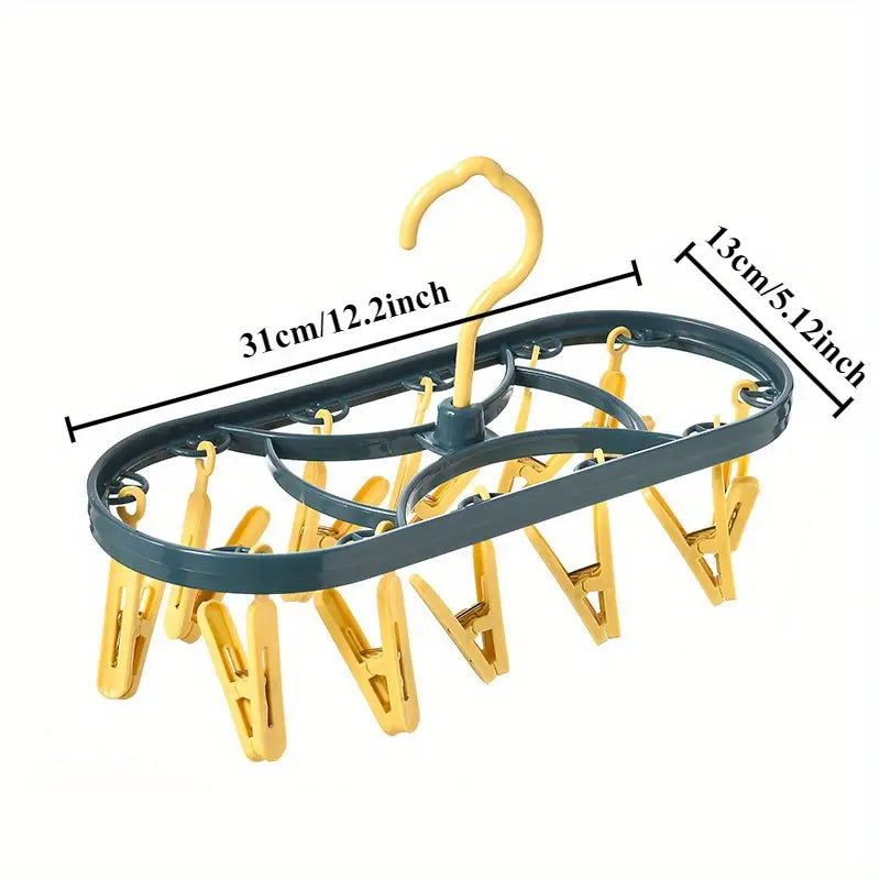 Plastic Clothes Drying Rack 12 Clip