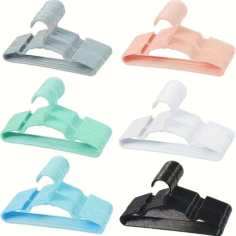 10 pcs Large Capacity Hard Plastic Hangers