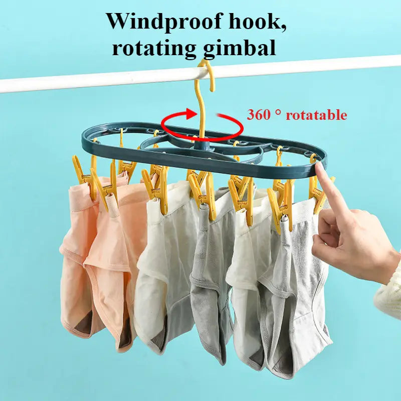 Plastic Clothes Drying Rack 12 Clip