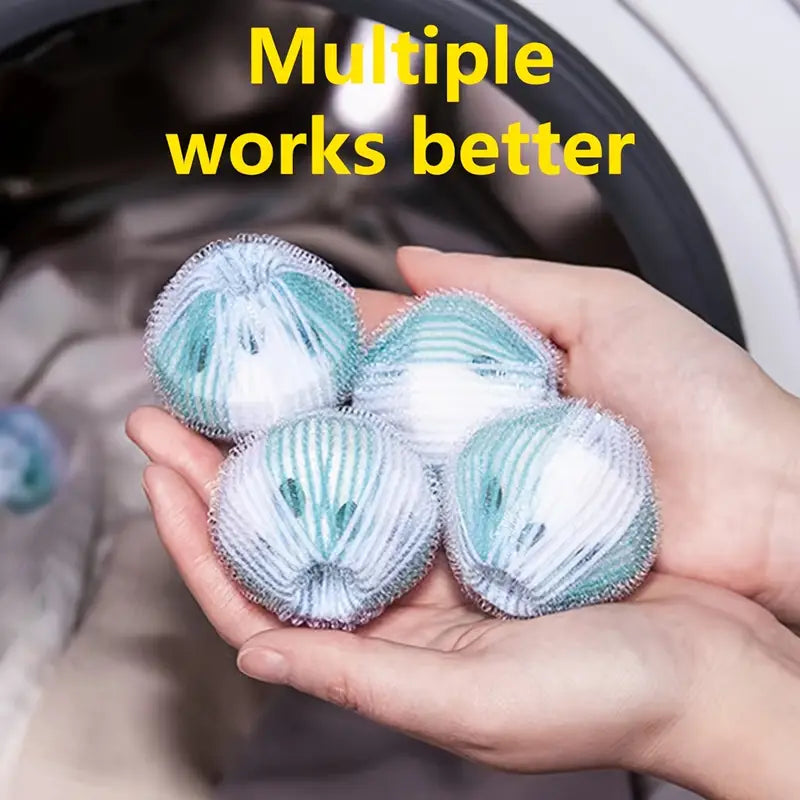 Reusable laundry hair remover balls for washing machines 6 Pcs