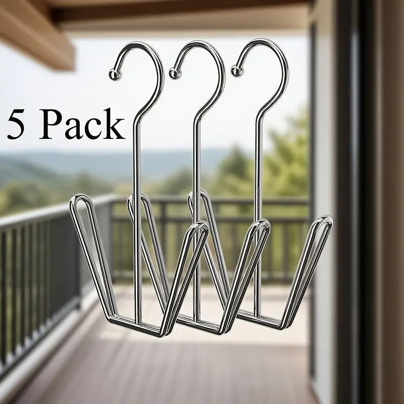 Stainless Steel U-Shaped Shoe & Clothes Drying Rack 5 Pcs