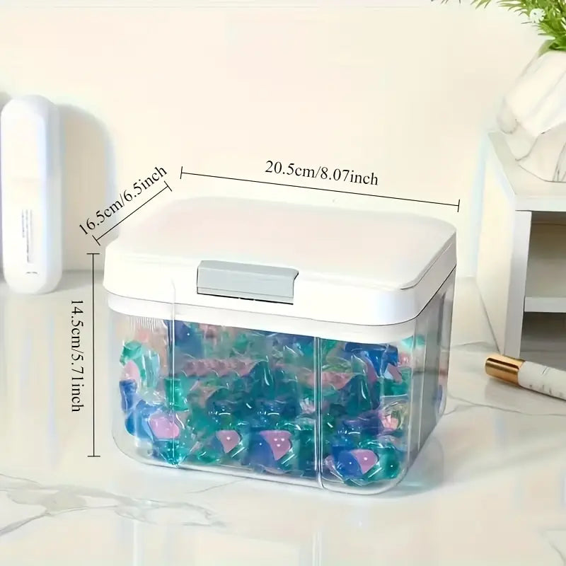 Laundry Detergent Pod Storage Container 1pc box/1pc measuring cup