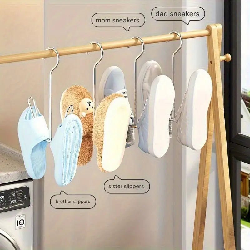 Stainless Steel U-Shaped Shoe & Clothes Drying Rack 5 Pcs