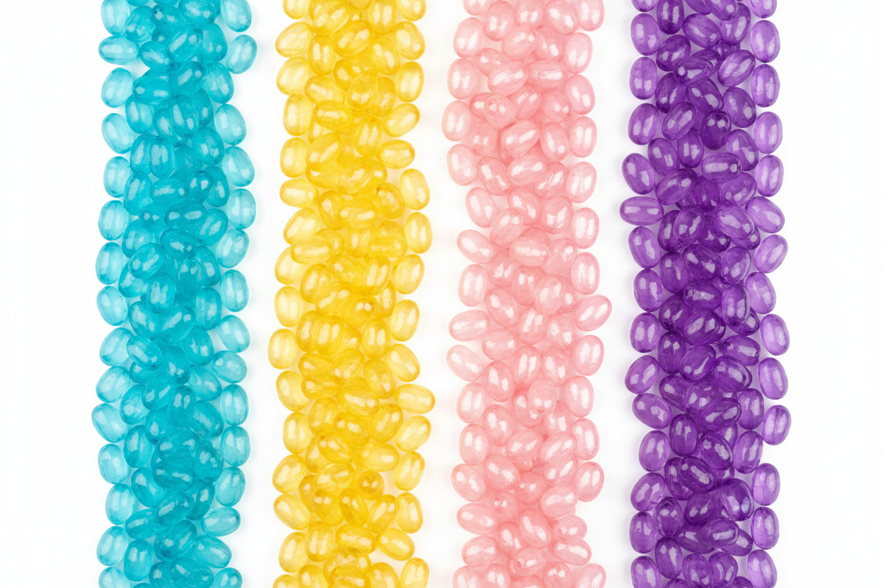 Colorful Laundry Beads Lines - Blue Yellow Pink Purple