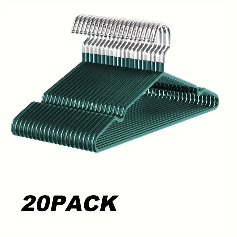 20 Pack Metal Hangers Elegant Lacquered Finish