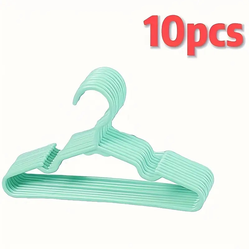 10 pcs Large Capacity Hard Plastic Hangers