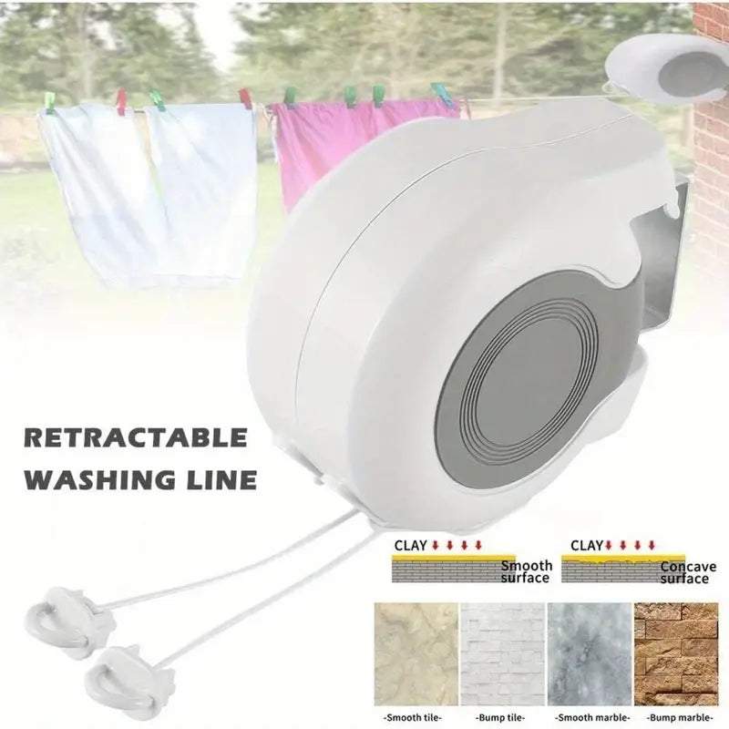 Long Heavy-Duty Clothes Drying Rack with Retractable Design