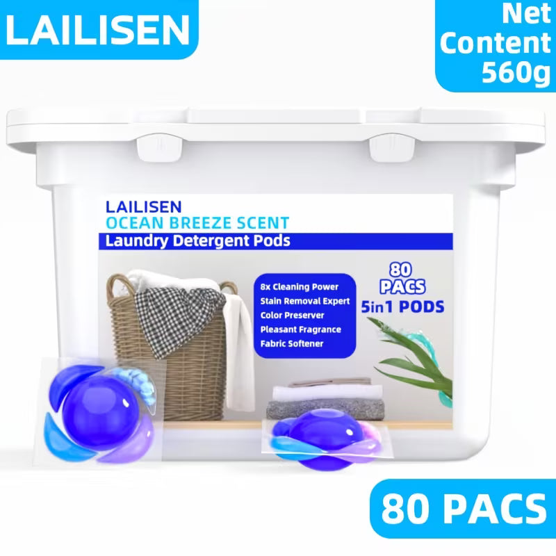 20/50/80 Laundry Detergent Capsules Fragrance Beads