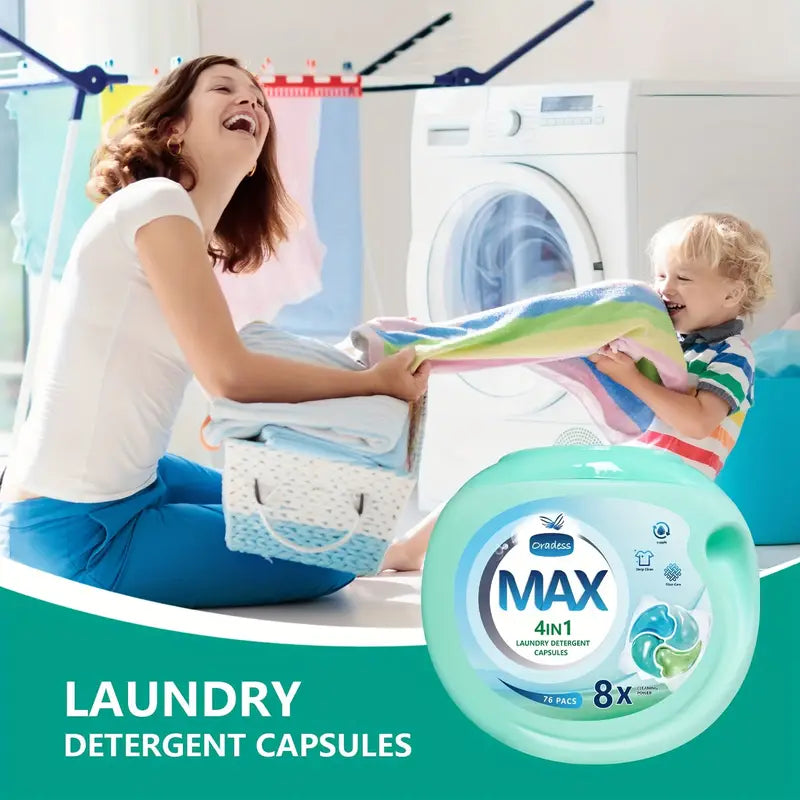 76 Pieces Laundry Detergent Capsules MAX