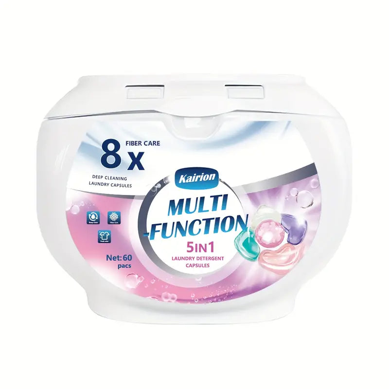 60 Pieces Laundry Multi-Function 5-in-1 Detergent