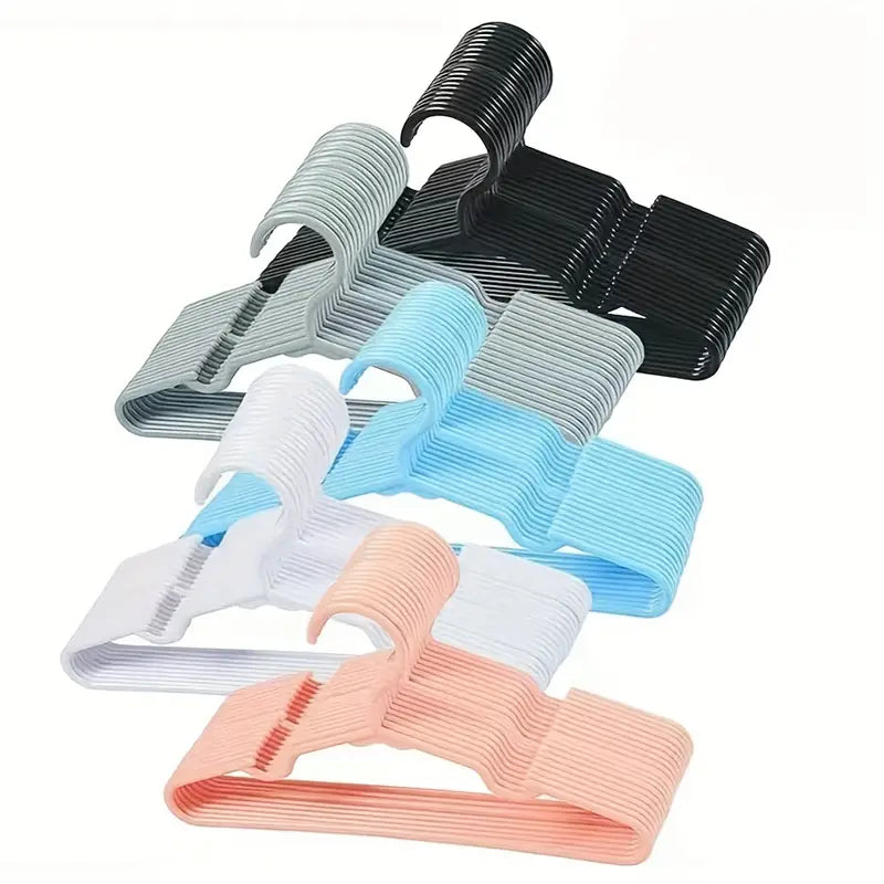 10 pcs Large Capacity Hard Plastic Hangers