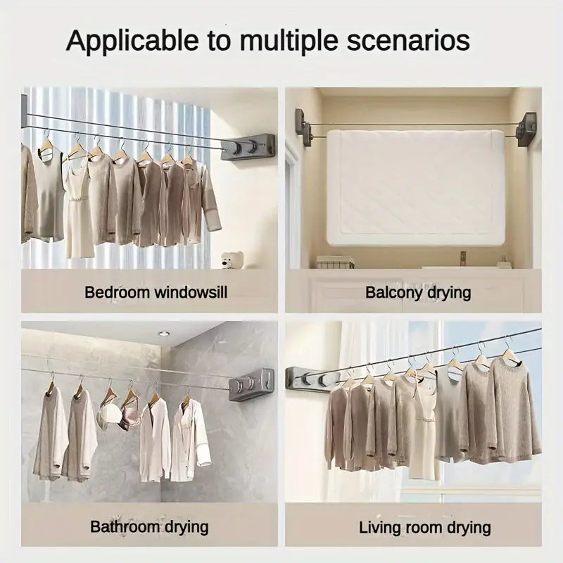 Retractable Double-Line Clothes Drying Rack 5.1 meter