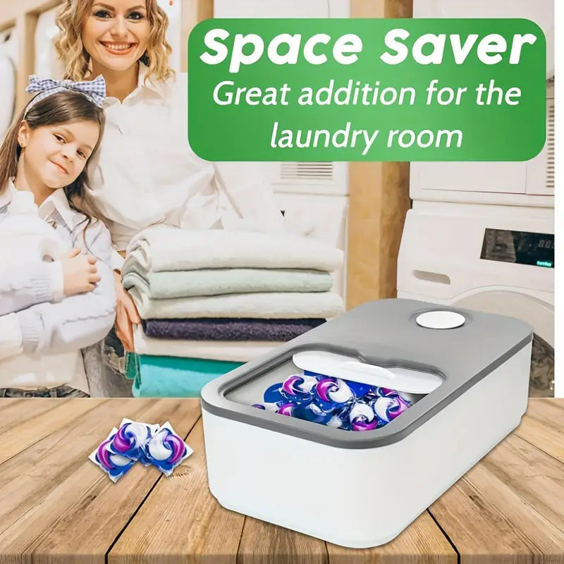 Laundry Pod Container with Slide Lid